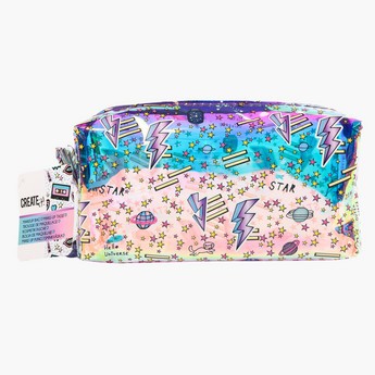 Create It! Galaxy Makeup Bag with Zip Closure