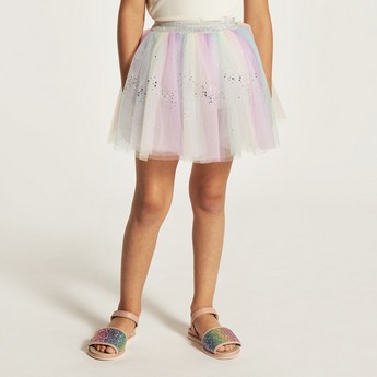 Charmz Glittery Tulle Skirt with Elasticated Waistband