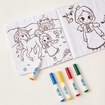 Juniors Colouring with Unicorn Washable Colouring Book and Markers Set