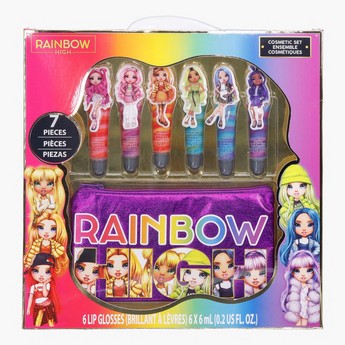 Hot Focus Rainbow High 6 Pack Lip Gloss Set with Bag