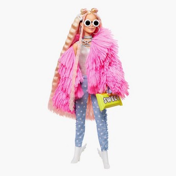 Barbie Extra Doll with Fluffy Pink Jacket