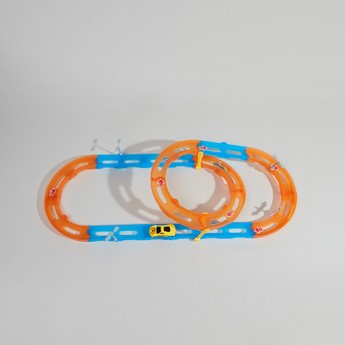 Juniors Super Racer Track Playset with 1 Pull Back Car