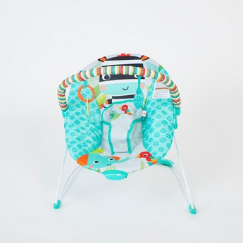 Bright Starts Zig Zag Zebra Vibrating Bouncer with 3-Point Harness