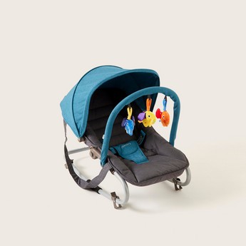 Juniors Coral Baby Rocker with Canopy