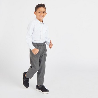 Juniors Textured Trousers with Pocket Detail and Elasticised Waistband