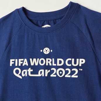 FIFA Printed T-shirt with Crew Neck and Short Sleeves