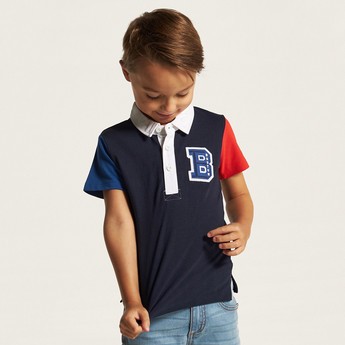 Juniors Polo T-shirt with Short Sleeves and Button Closure