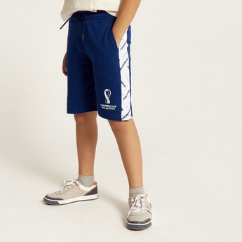 FIFA Printed Shorts with Drawstring Closure and Pockets