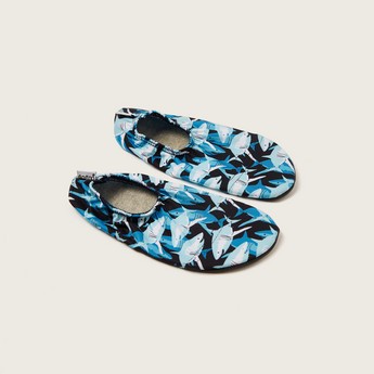 Slipstop Shark Print Slip-On Shoes