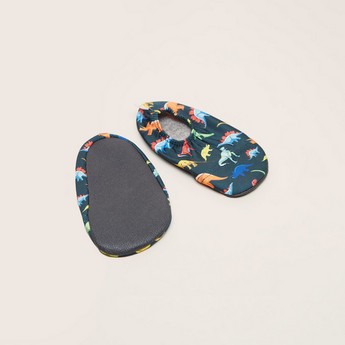 Slipstop Dinosaur Printed Anti-Slip Baby Booties