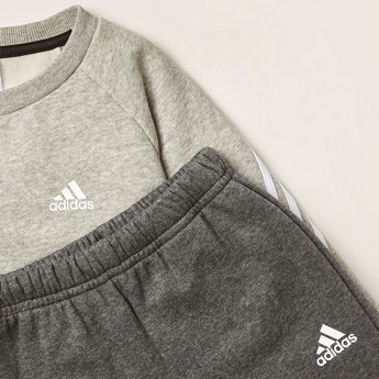 adidas Logo Print Sweatshirt and Jog Pants Set