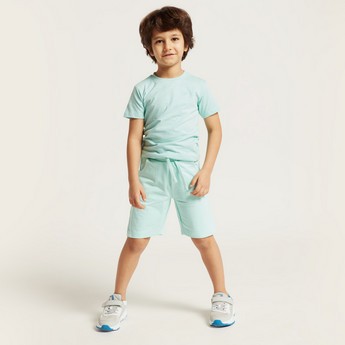 Juniors Solid Shorts with Pockets and Drawstring Closure