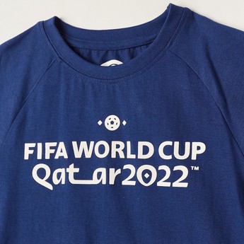 FIFA Printed T-shirt with Crew Neck and Short Sleeves