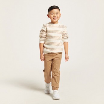 Juniors Solid Pants with Drawstring Closure and Pockets