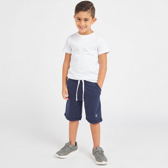 Juniors Solid T-shirt with Round Neck and Short Sleeves - Set of 2