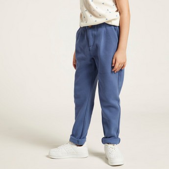 Solid Pants with Pockets and Elasticised Waistband