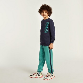 Juniors Panelled Jog Pants with Pockets and Drawstring Closure