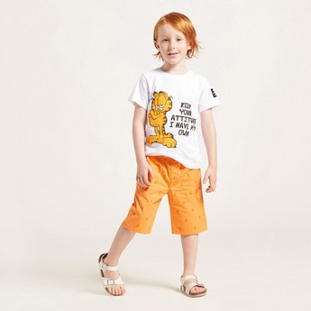 Juniors All-Over Print Shorts with Pockets and Drawstring Closure