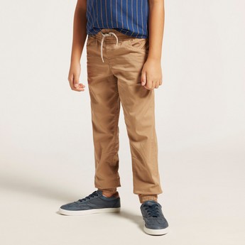 Juniors Solid Pants with Pockets and Drawstring Closure