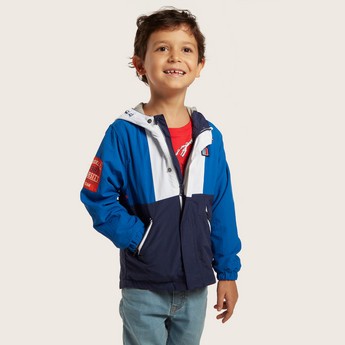 Juniors Panelled Jacket with Hood and Pockets