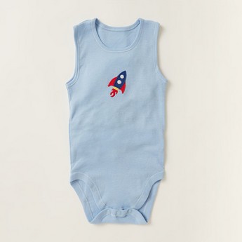 Juniors Embroidered Sleeveless Bodysuit - Set of 5