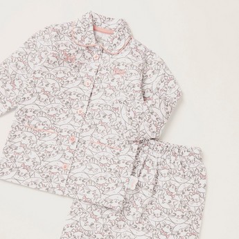 Disney All-Over Marie Print Shirt and Pyjamas Set