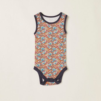 Juniors Printed Sleeveless Bodysuit - Set of 5