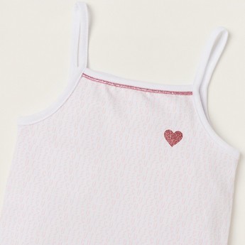 Giggles Printed Bodysuit with Spaghetti Straps