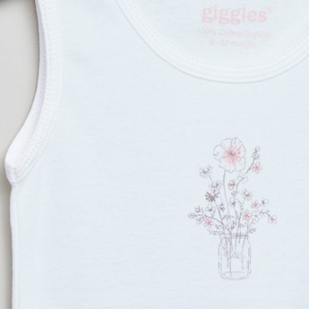 Giggles Printed Sleeveless Bodysuit