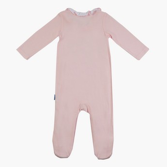 Giggles Frilly Collared Sleepsuit with Long Sleeves