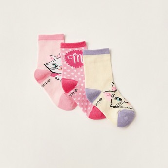 Disney Marie Print Socks - Set of 3