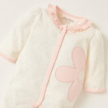 Juniors Printed Closed Feet Sleepsuit with Long Sleeves