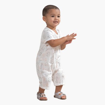 Tickle Tickle Safari Club Print Romper