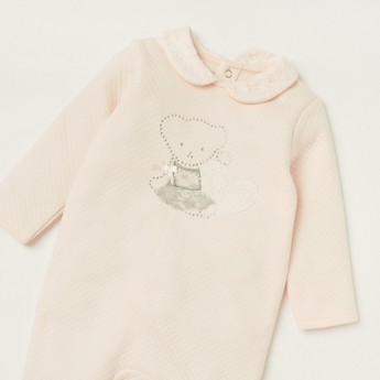 Giggles Textured Closed Feet Sleepsuit