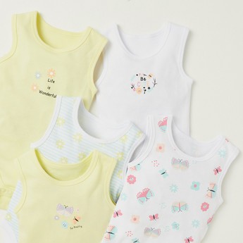 Juniors Printed Sleeveless Bodysuit - Set of 7