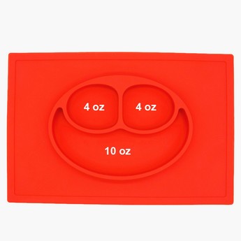 Eazy Kids Square Mat Plate with Sections