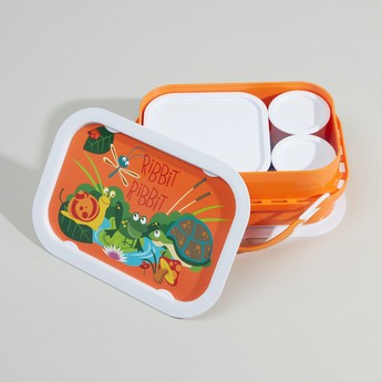 Yubo Printed Lunch Box with Multiple Containers and Face Plate