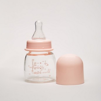 Giggles Printed Glass Feeding Bottle - 50 ml