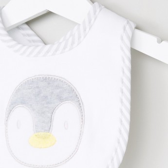 Juniors Applique Detail Bib with Button Closure