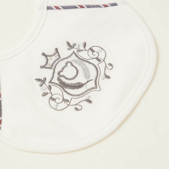 Giggles Embroidered Bib with Press Button Closure