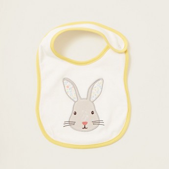 Juniors Rabbit Applique Bib with Snap Button Closure