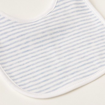 Juniors Striped Bib with Press Button Closure