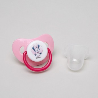 Minnie Mouse Print Knob Pacifier with Cap