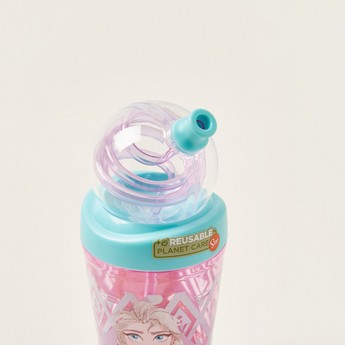 Frozen II Printed Tumbler with Loop Straw - 420 ml