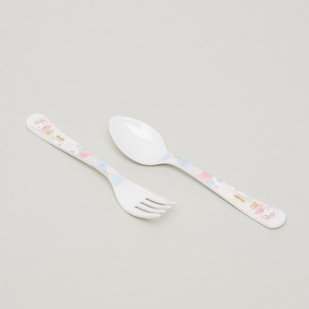 Hello Kitty Print Spoon and Fork Set