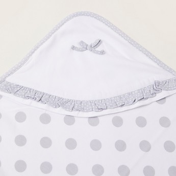 Giggles Polka Dot Print Receiving Blanket - 70x70 cms