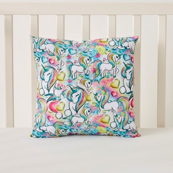 Juniors All-Over Unicorn Print Cushion