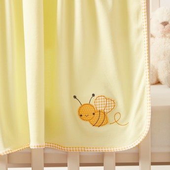 Juniors Bee Print Receiving Blanket - 80x80 cms