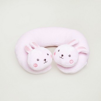 Juniors Neck Pillow with Bunny Accents