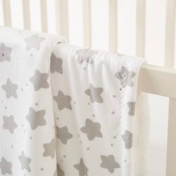 Juniors All-Over Star Print Velboa Blanket - 76 x 102 cms